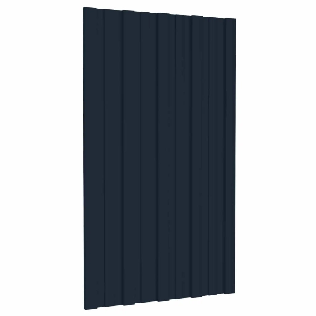Pannello per tetto 12 pz Antracite 80 x 45 cm Acciaio zincato CFW6157976
