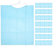 60 pezzi di tovaglioli da tavola in plastica per adulti, protezione da spilli e macchie, schermo da tavola per anziani, impermeabili, pratici e comodi per il pasto