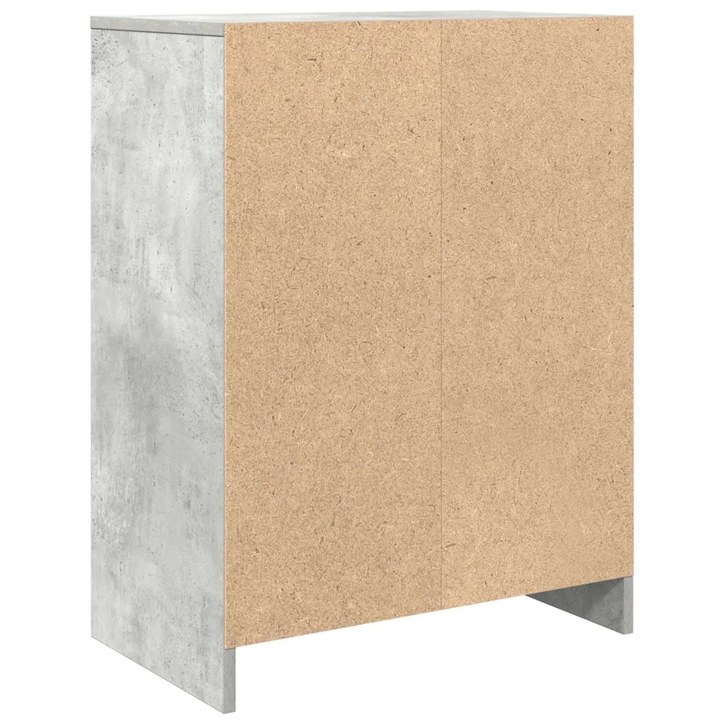 vidaXL Credenza Grigio Cemento 57x34x76 cm in Legno Multistrato