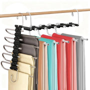 Hanger per abbigliamento multifunzionale spazievitore - 2 pezzi - antiscivolo - pieghevole - in acciaio inossidabile