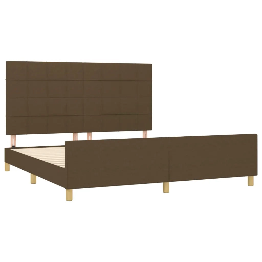 Giroletto senza Materasso Marrone Scuro 180x200 cm Tessuto 3125076
