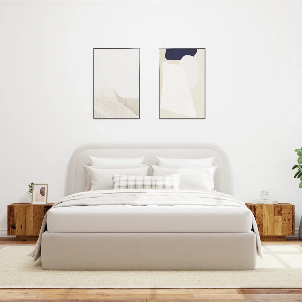 Comodino | Armadio da Notte | Mobiletto da notte Legno Antico 100x35x40 cm in Legno Multistrato