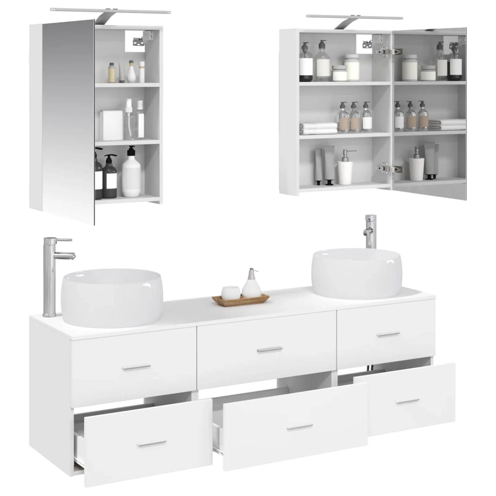 Set di mobili per il bagno 5 pcs Bianco 3406991
