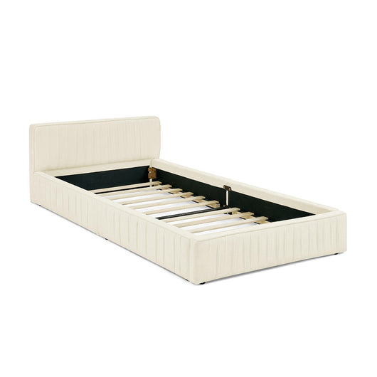 Letto bambino 90x200cm?- Xylo - chenille eucalipto beige