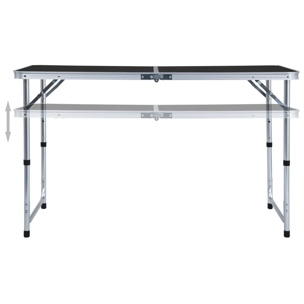 Tavolo da Campeggio Pieghevole in Alluminio Grigio 120x60 cm CFW4351416