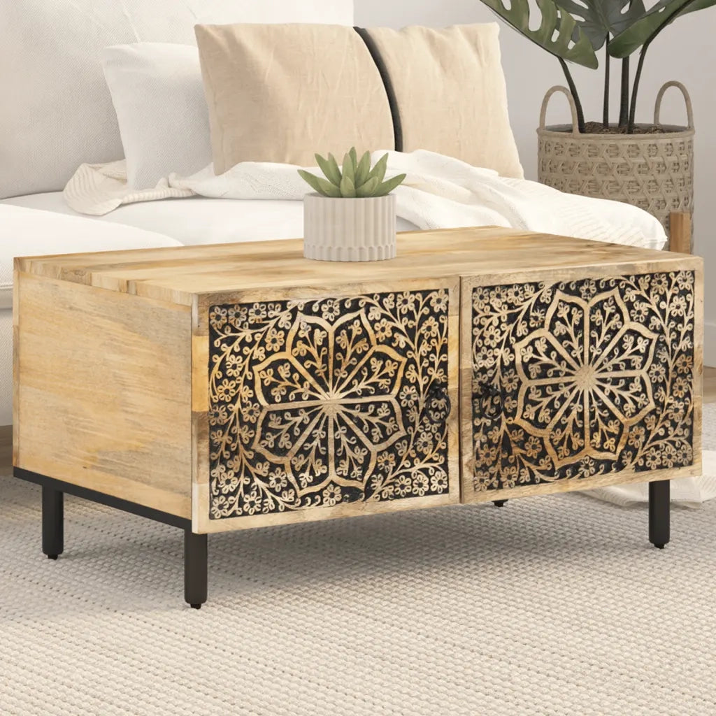 Tavolino da salotto | Tavolino da caff¨¨ | Tavolino da Soggiorno 80x50x40 cm Legno Massello di Mango