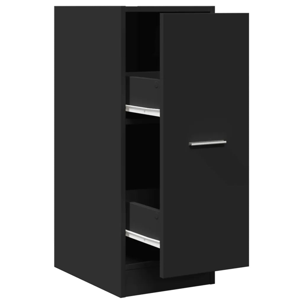 Mobiletto multifunzionale da farmacia contenitore per ufficio 30 x 41 x 77,5 cm legno composito nero 02_0050602