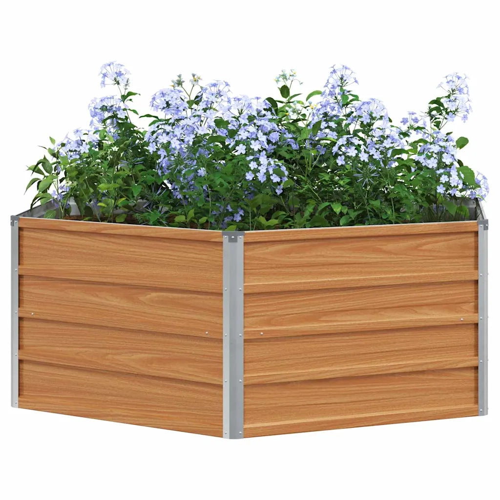 Letto rialzato da giardino Aspetto legno 129 x 129 x 45 cm 42017321