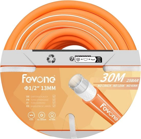 Serpentino per giardino 30 m - Alta resistenza, Portatile - Arancione