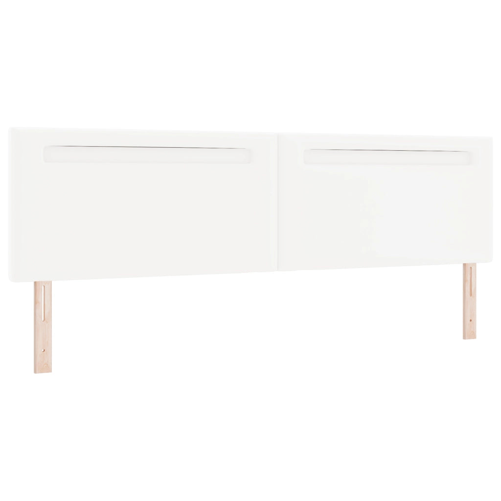 Testiera  Design Semplice Bianco Puro 200 cm in Ecopelle