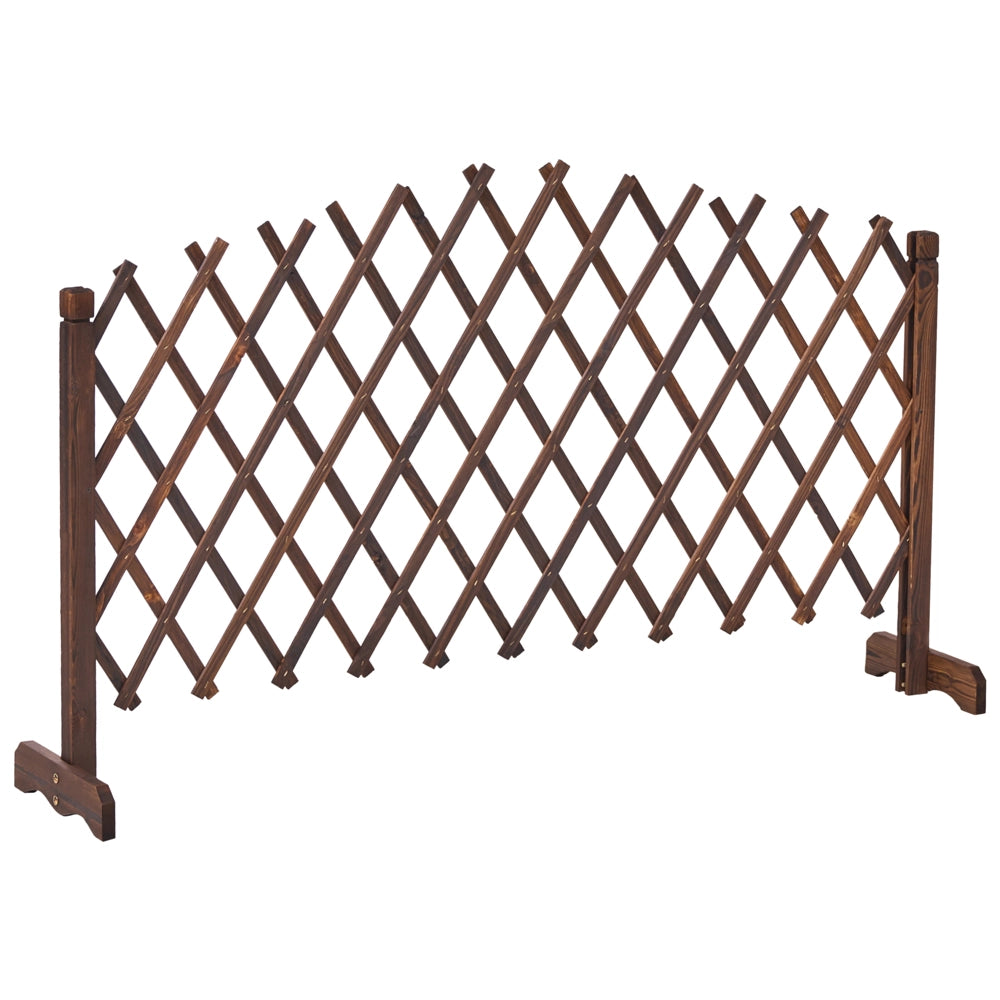 Divisorio da giardino Traliccio in legno di abete marrone scuro Schermo per la privacy 152 x 90 cm Estensibile Pieghevole