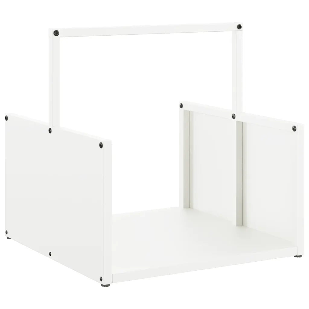 Rastrelliera per Legna da Ardere Bianca 40x40x40 cm CFW8177166