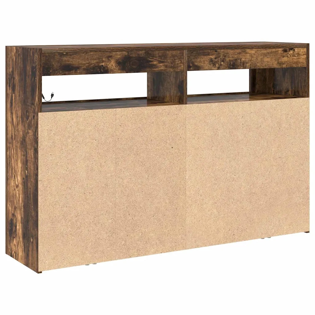 Credenza Rovere fumé 116 x 30 x 75 cm Legno multistrato 3333880