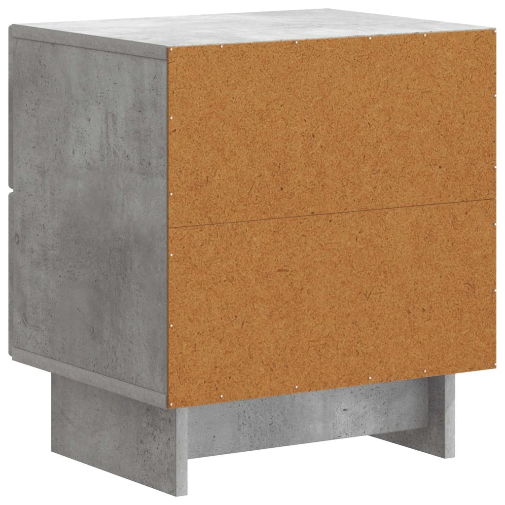 Armadio da Notte Grigio Cemento 43 x 34,5 x 47,5 cm
