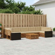 Set di divani da esterno 8 pz Naturale e Beige 3383156