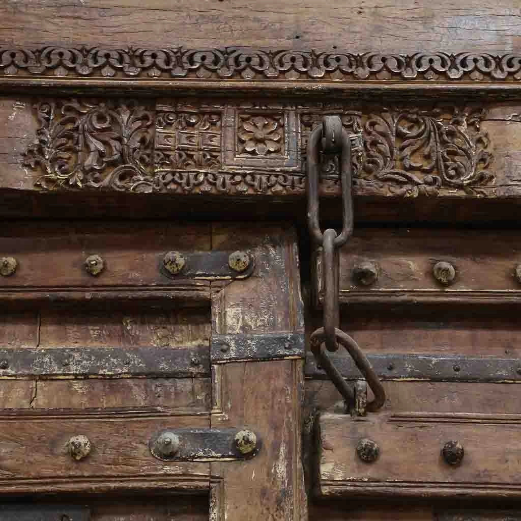 Porta in legno marrone 155x33x216h cm
