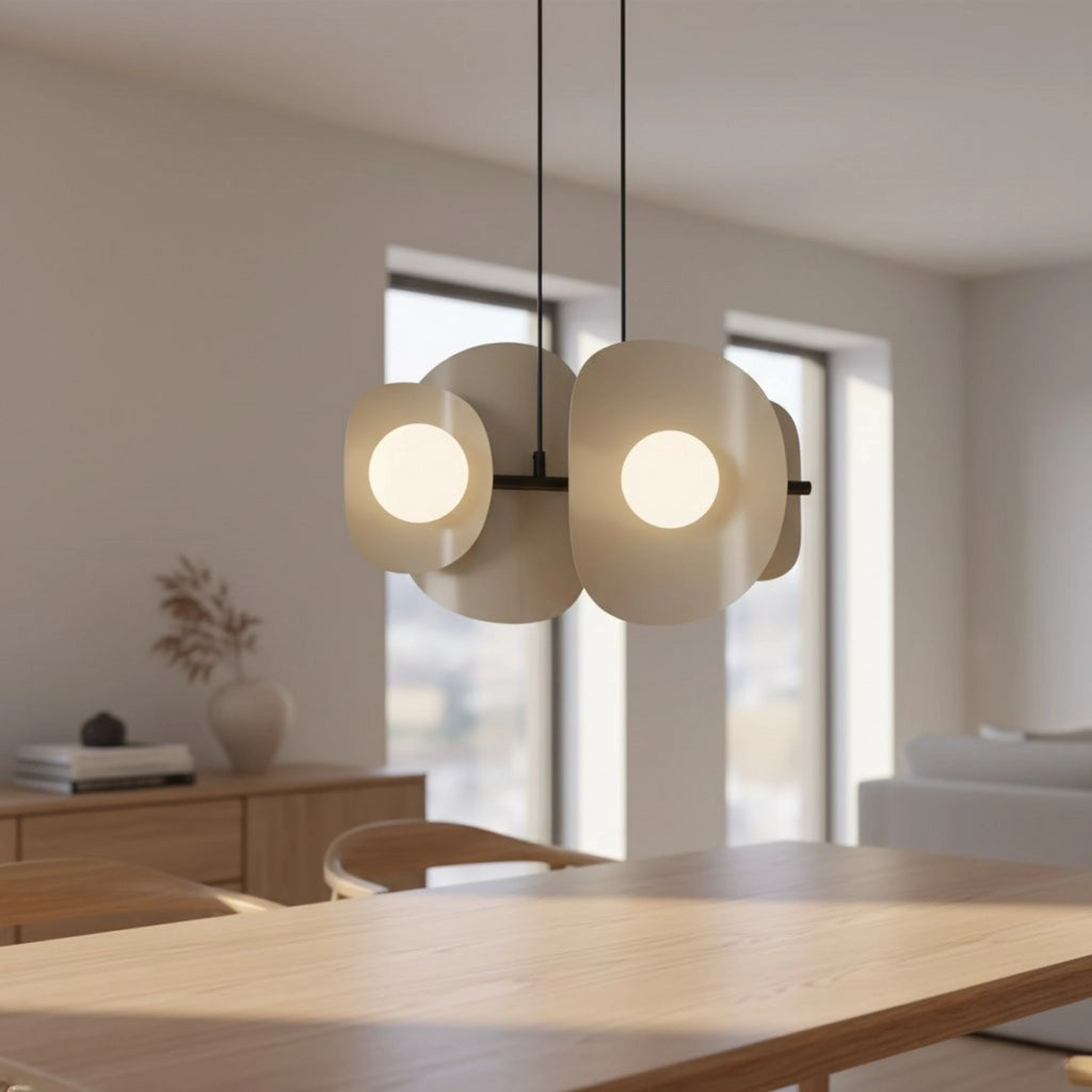 Lampada a sospensione Elementi in acciaio nero opaco e vetro