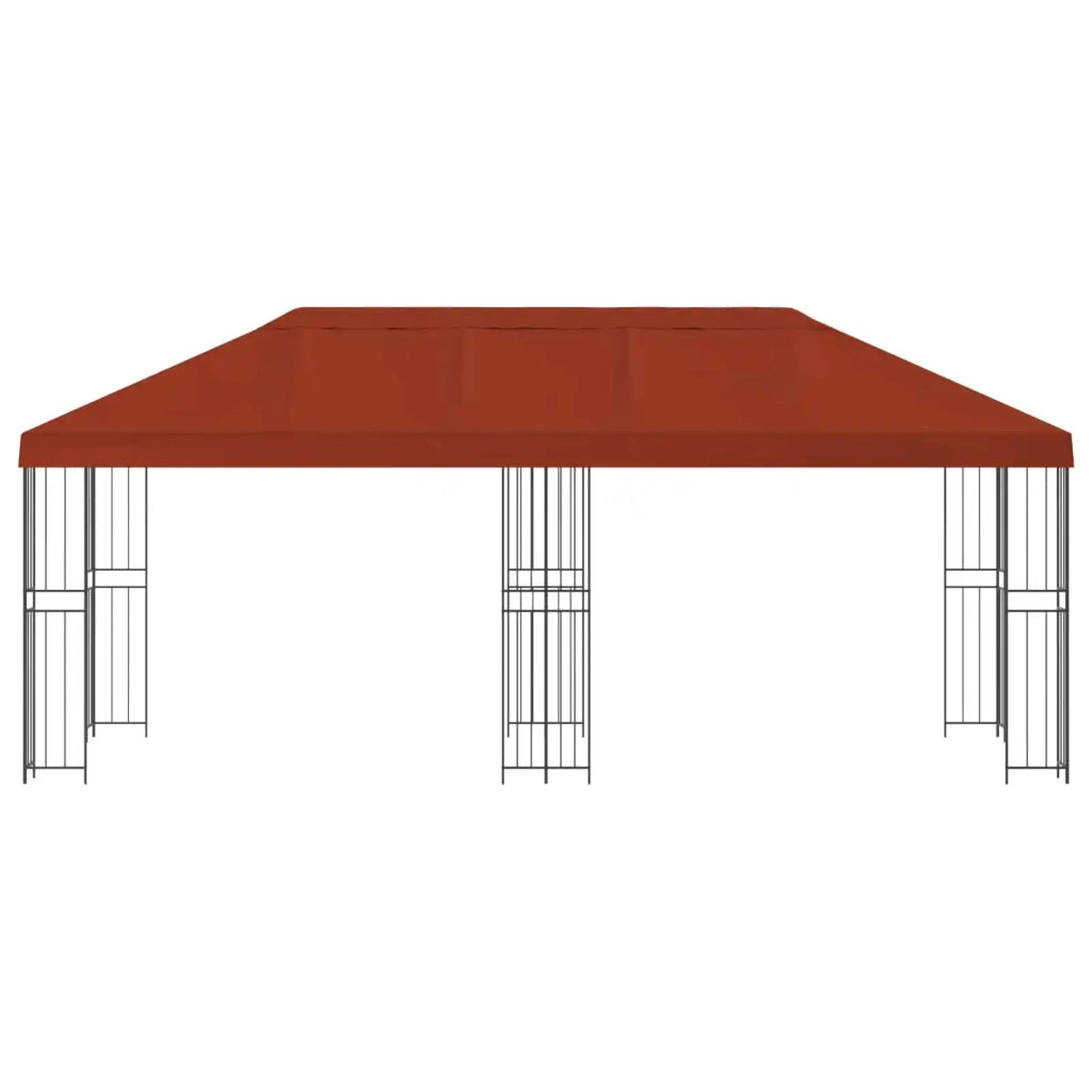 Gazebo con pareti laterali 6 x 3 m Terracotta 3375985