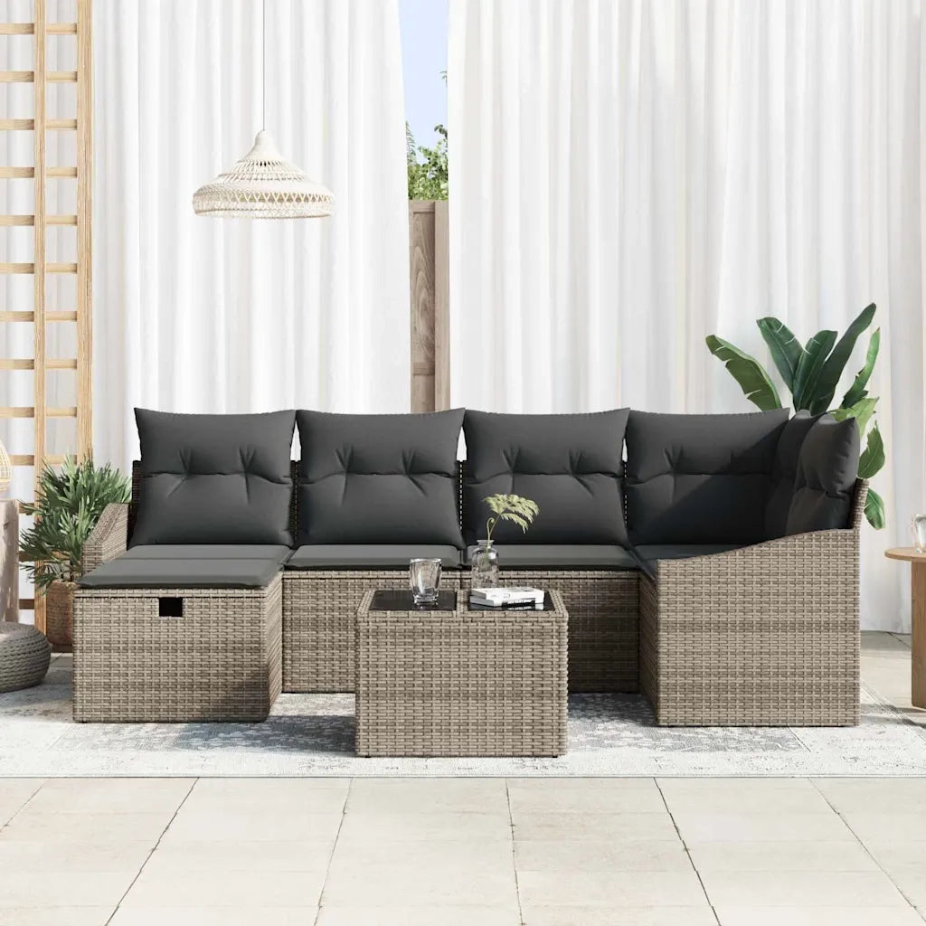 Set di divani con cuscino 7 pcs polyrattan