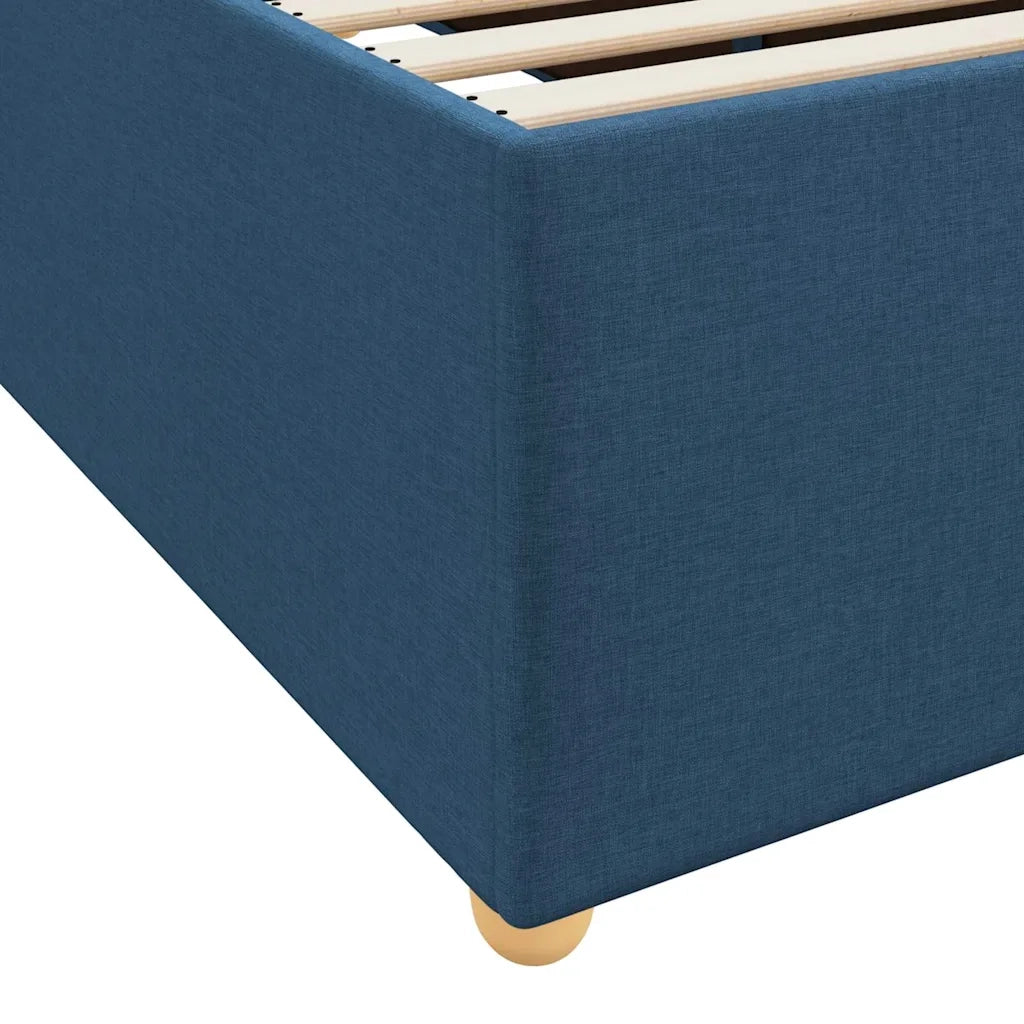 vidaXL Struttura del letto con materasso Blu 180 x 200 cm Tessuto