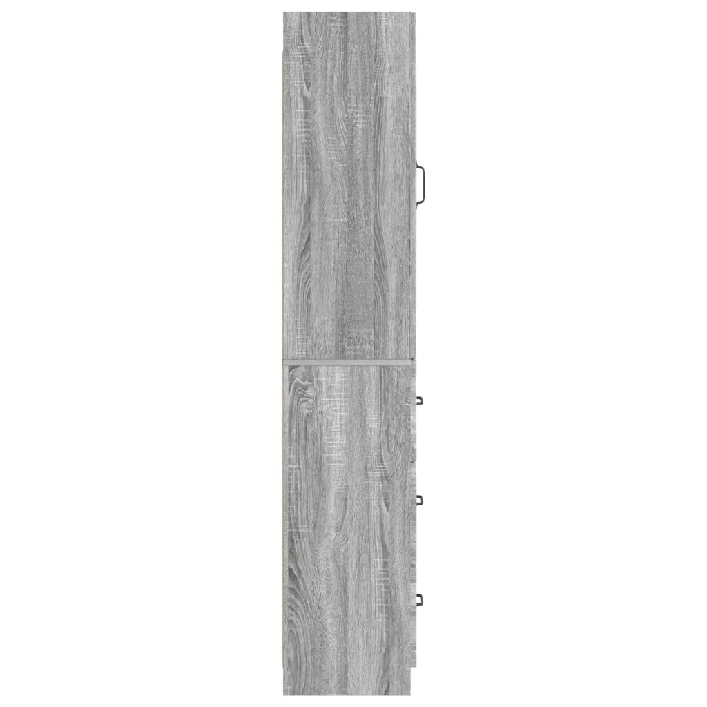 Set di armadi 2 pcs Sonoma grigio 33 x 34,5 x 87 cm