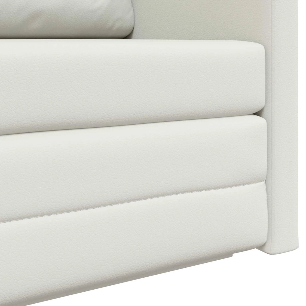 Divano letto Bianco 124 x 71 x 78 cm Pelle Artificiale 4106714