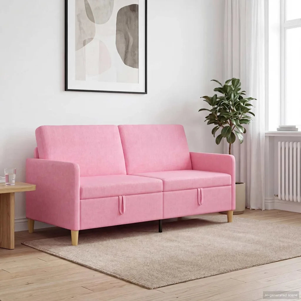 Divano con Storage Rosa 172 x 78 x 87 cm Poliestere 42036959
