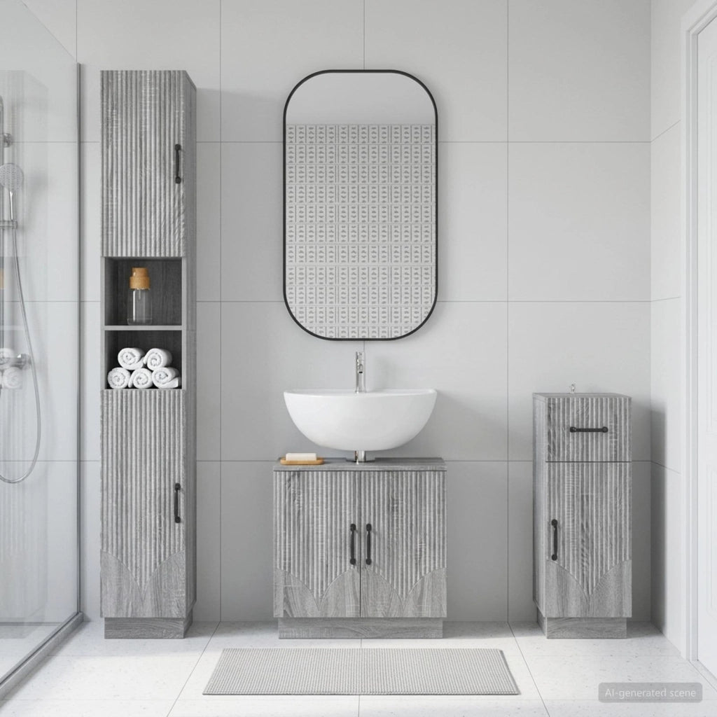 Set di armadietti da bagno in 3 pezzi HOORN 3417879