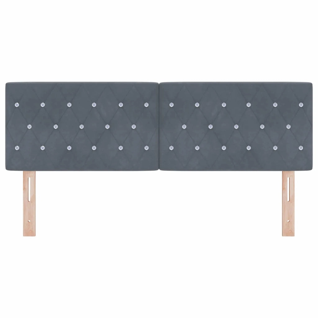 Testiera-Testata-Testiera Decorativa Grigio scuro 160 cm Pelle Sintetica 938282
