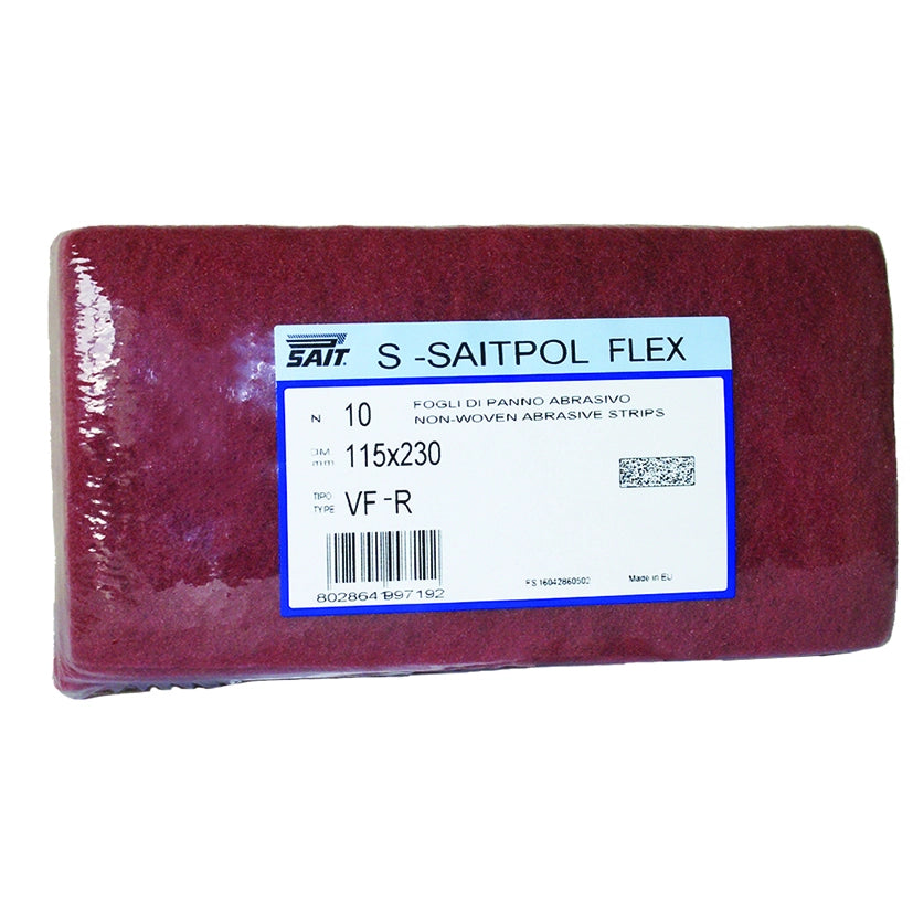 Sait FOGLIO ABRASIVO SCOTCHBRITE SAITPOL FLEX mm. 115x230. tipo VF 10.00 pz
