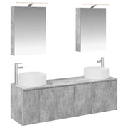 Set di Armadi da Bagno 5 pcs Grigio Cemento 3406554