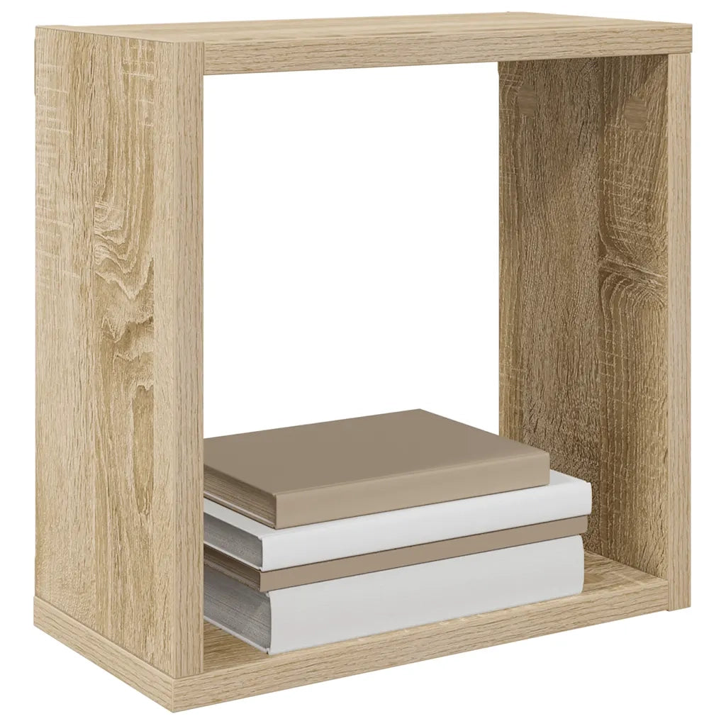 Mensole a Cubo 4 pz Rovere Sonoma 30x15x30 cm 807008