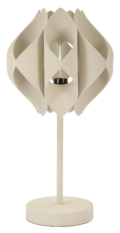 Lampada da Tavolo Space Ø28x57 cm in Ferro Crema