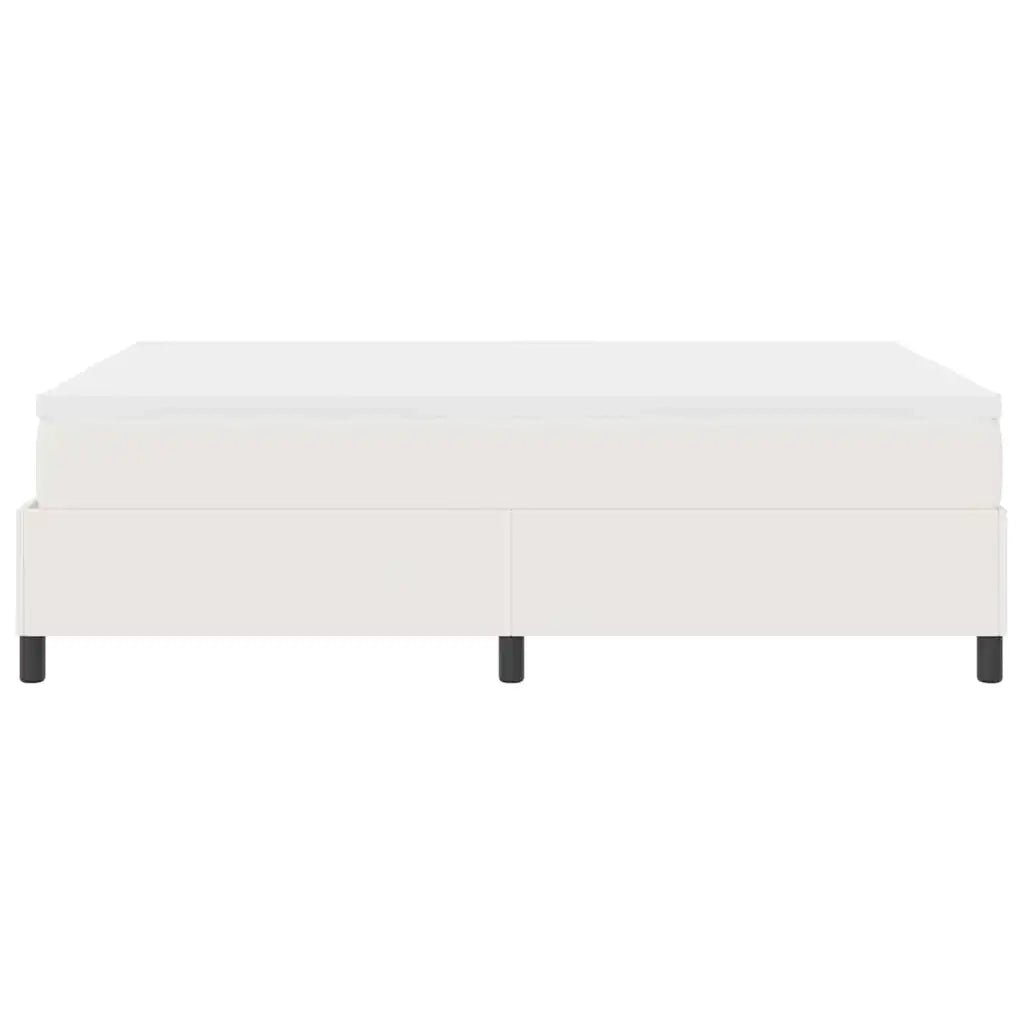 Letto a molle Crema e Bianco 140 x 200 cm Tessuto in Cords 3337469