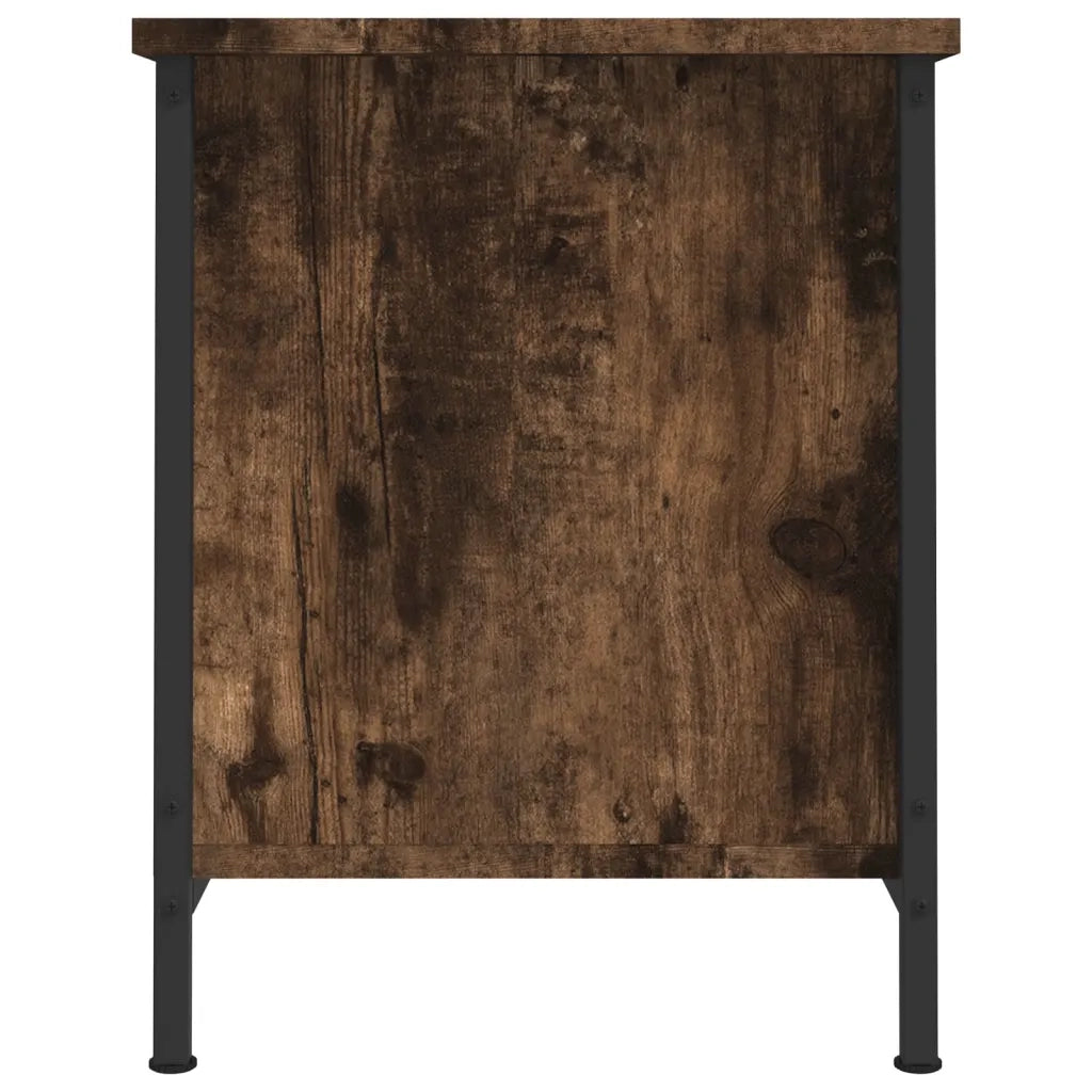 Mobile TV con Ante Rovere Fumo 60x35x45 cm in Legno Multistrato 826297