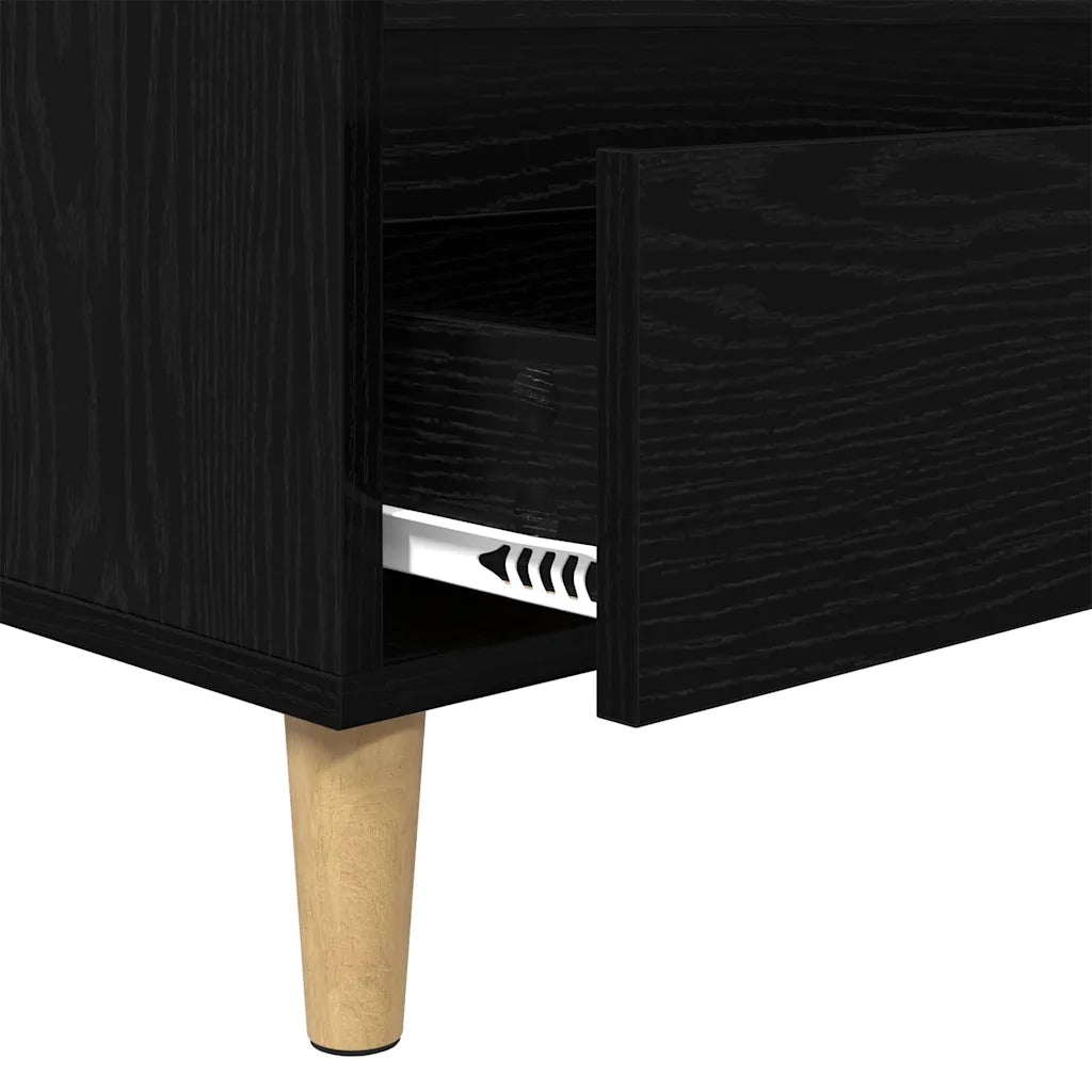 Mobile TV Rovere Nero 100 x 34,5 x 44,5 cm Legno multistrato 881461