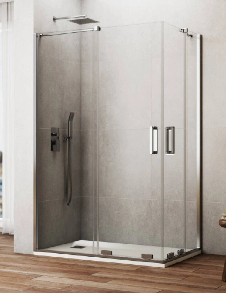 Box doccia ingresso angolare 2+2 CIRENE (KENNA) 100x90 cm Cromo