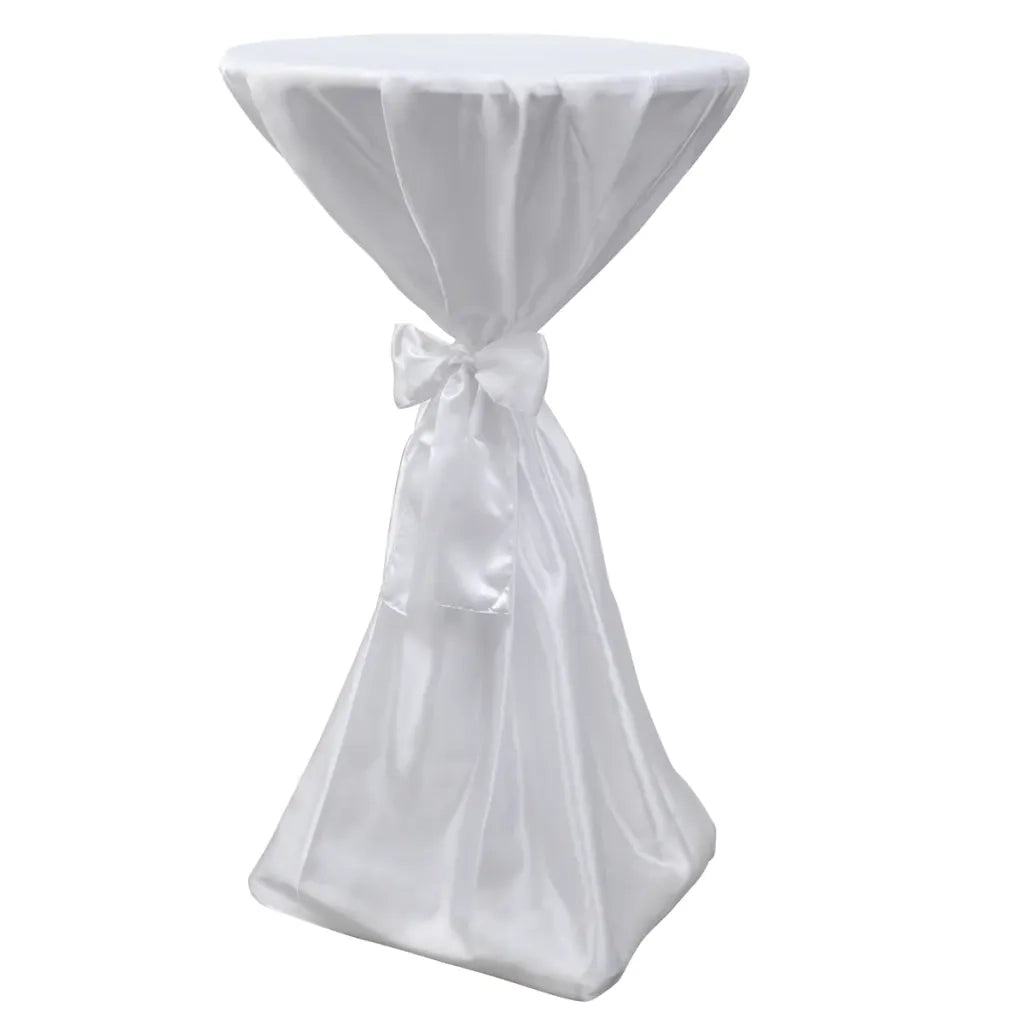 Copritavolo Bianco 80 cm con Fettuccia 2 pezzi 241189