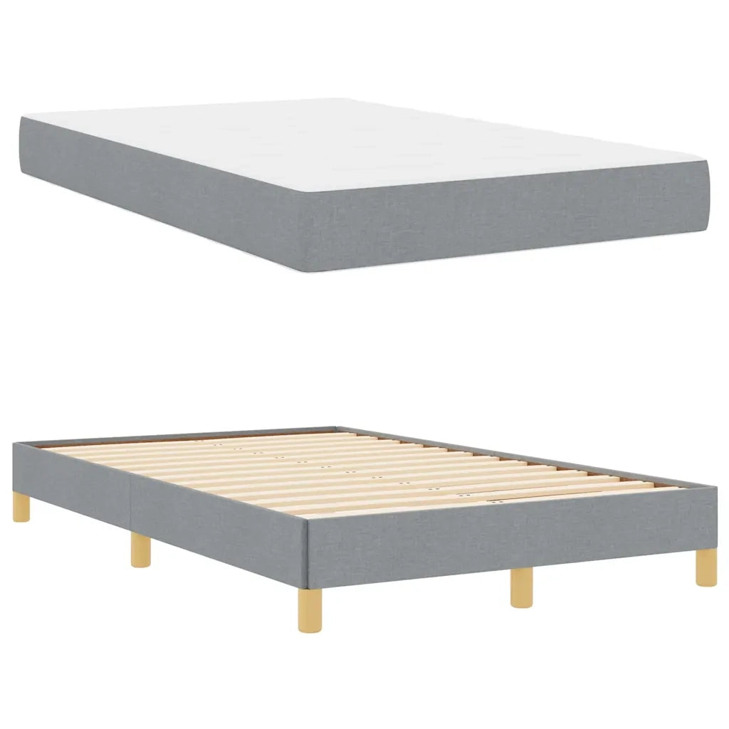 vidaXL Letto a molle Grigio chiaro e Marrone 120 x 190 cm