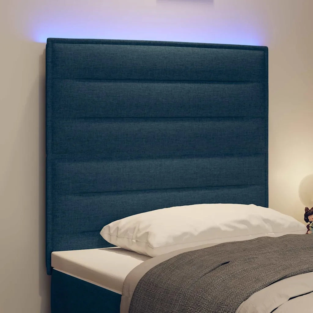 Testiera LED con strisce LED con testiera Blu 80 cm Tessuto 3338271