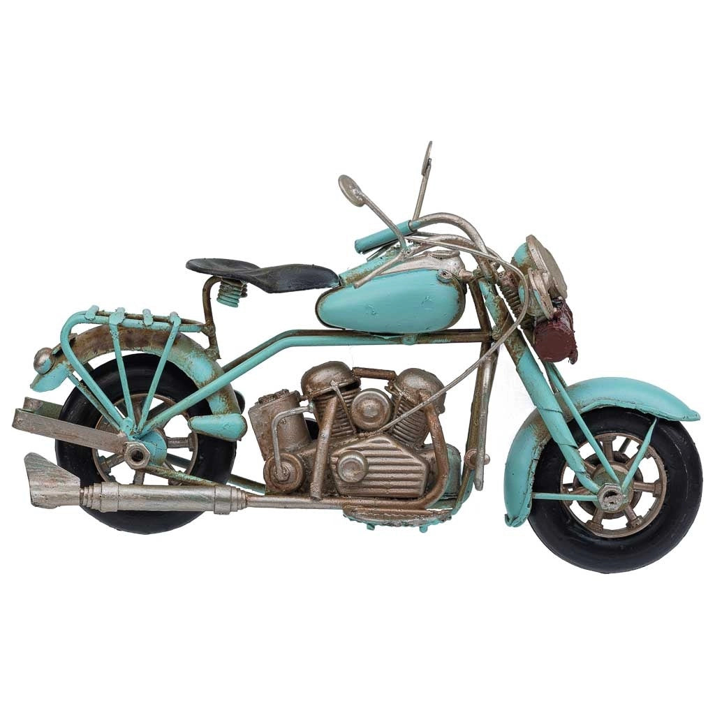 Moto metallo blu 19.5x8x11.5h cm