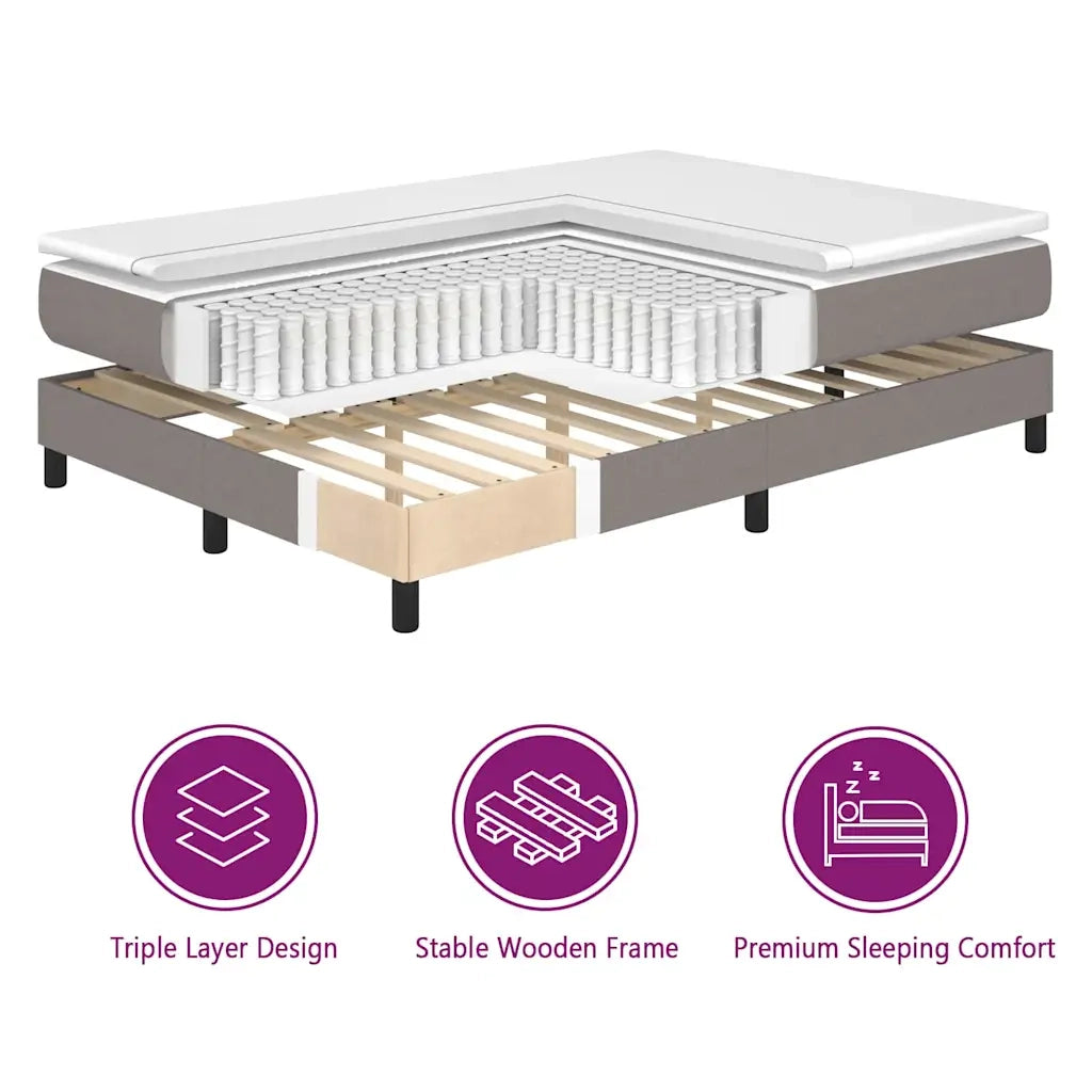 Letto a molle con cuscino Talpa 200 x 180 cm Tessuto 3341725