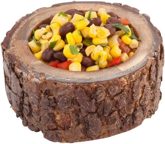 Scodella da Servire in Legno con Finitura a Schiuma 4 Pollici 10 oz - Scodella da Servire in Legno Piccola - Confezione da 1 - .