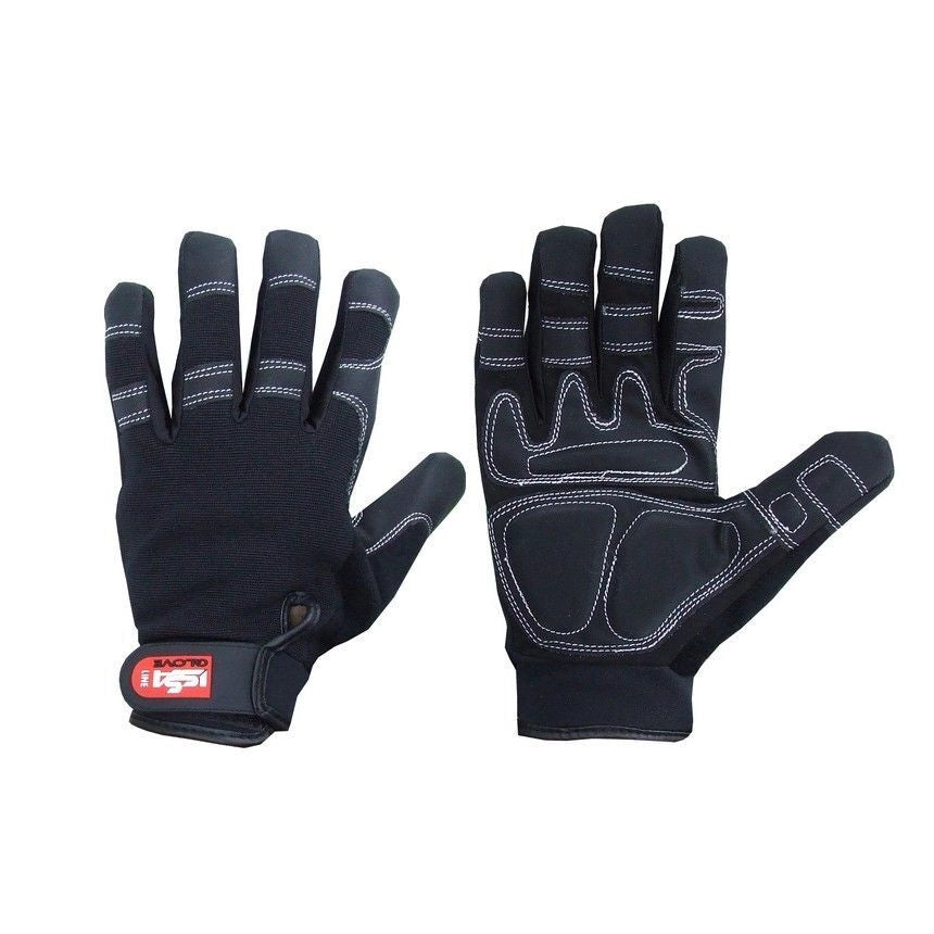 Issaline 07206 ISSA SHOCK Guanti da Lavoro Pelle Sintetica Antivibrazione Categoria II EN388 2222 taglia M colore Nero Grigio