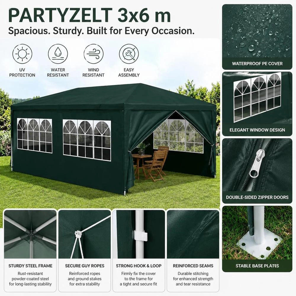 Party Tent 3x6 M Green