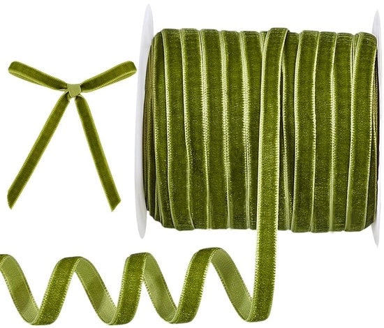 Lint decorativo in seta di 50 m - verde oliva - decorativo - lino per cucire - confezione regalo - fare striature - aspetto lussuoso - lino decorativo