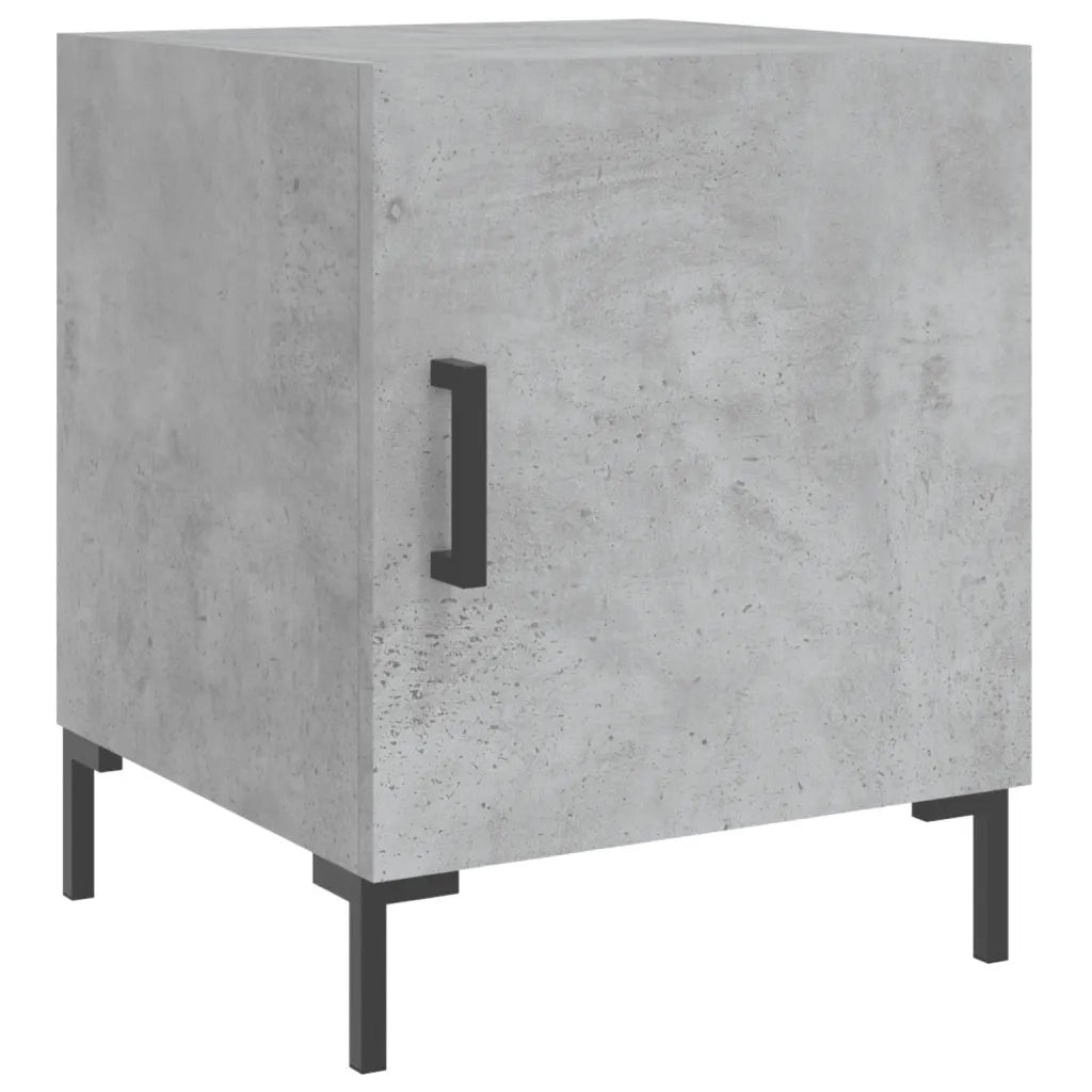 Comodini 2 pz Grigio Cemento 40x40x50 cm in Legno Multistratocod mxl 79843