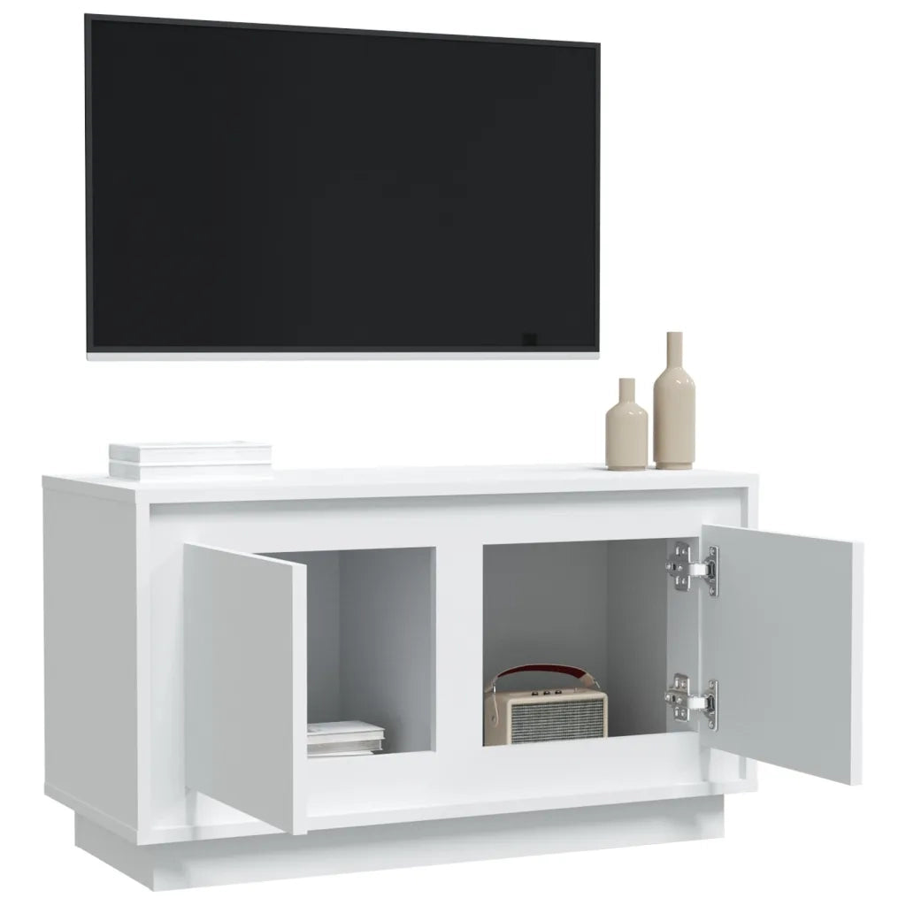Mobile Porta TV Bianco 80x35x45 cm in Legno Multistrato 819852