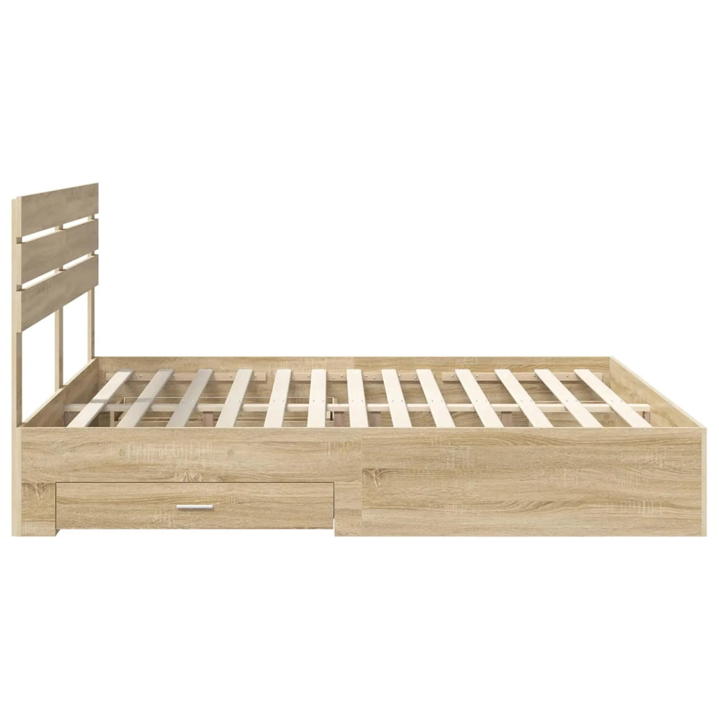 Struttura del letto con cassetto con testiera Legno multistrato 3411610