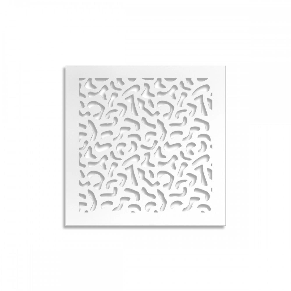 MACCHIE - Pannello in PVC traforato - Parasole Colore: bianco, Misura: 98x98 cm